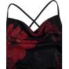 imageSOLY HUX Womens Floral Mesh Bodycon Cami Dress Cowl Neck Sleeveless Cocktail Party Wedding Guest Long Maxi DressesRed Floral Print