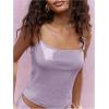 imageSOLY HUX Womens Glitter Sequin Cami Tops Spaghetti Strap Camisole Sleeveless Party Clubwear TopSolid Purple