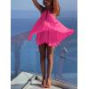 imageSOLY HUX Womens Halter Neck Sleeveless Bow Tie Backless Flowy Mini Dress Beach Vacation ClothesHot Pink