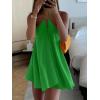 imageSOLY HUX Womens Halter Neck Sleeveless Bow Tie Backless Flowy Mini Dress Beach Vacation ClothesPlain Green