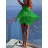imageSOLY HUX Womens Halter Neck Sleeveless Bow Tie Backless Flowy Mini Dress Beach Vacation ClothesPlain Green
