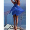 imageSOLY HUX Womens Halter Neck Sleeveless Bow Tie Backless Flowy Mini Dress Beach Vacation ClothesRoyal Blue