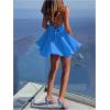 imageSOLY HUX Womens Halter Neck Sleeveless Bow Tie Backless Flowy Mini Dress Beach Vacation ClothesSolid Blue