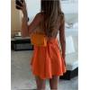 imageSOLY HUX Womens Halter Neck Sleeveless Bow Tie Backless Flowy Mini Dress Beach Vacation ClothesSolid Orange