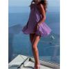 imageSOLY HUX Womens Halter Neck Sleeveless Bow Tie Backless Flowy Mini Dress Beach Vacation ClothesSolid Purple