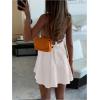 imageSOLY HUX Womens Halter Neck Sleeveless Bow Tie Backless Flowy Mini Dress Beach Vacation ClothesSolid White