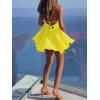 imageSOLY HUX Womens Halter Neck Sleeveless Bow Tie Backless Flowy Mini Dress Beach Vacation ClothesSolid Yellow