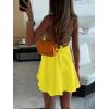 imageSOLY HUX Womens Halter Neck Sleeveless Bow Tie Backless Flowy Mini Dress Beach Vacation ClothesSolid Yellow