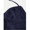 imageSOLY HUX Womens Peplum Halter Crop Tops Y2K Drawstring Tie Ruched Dressy Casual Spaghetti Strap Cami TopDark Blue