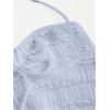 imageSOLY HUX Womens Peplum Halter Crop Tops Y2K Drawstring Tie Ruched Dressy Casual Spaghetti Strap Cami TopLight Blue