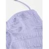 imageSOLY HUX Womens Peplum Halter Crop Tops Y2K Drawstring Tie Ruched Dressy Casual Spaghetti Strap Cami TopMauve Purple