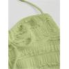 imageSOLY HUX Womens Peplum Halter Crop Tops Y2K Drawstring Tie Ruched Dressy Casual Spaghetti Strap Cami TopMint Green