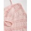 imageSOLY HUX Womens Peplum Halter Crop Tops Y2K Drawstring Tie Ruched Dressy Casual Spaghetti Strap Cami TopPale Pink