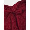 imageSOLY HUX Womens Peplum Halter Crop Tops Y2K Drawstring Tie Ruched Dressy Casual Spaghetti Strap Cami TopPure Burgundy