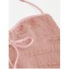 imageSOLY HUX Womens Peplum Halter Crop Tops Y2K Drawstring Tie Ruched Dressy Casual Spaghetti Strap Cami TopPure Pink