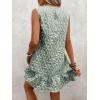 imageSOLY HUX Womens Ruffle Hem Sleeveless Tank Dress Round Neck Casual Smock Summer Mini DressesLight Green