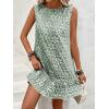 imageSOLY HUX Womens Ruffle Hem Sleeveless Tank Dress Round Neck Casual Smock Summer Mini DressesLight Green