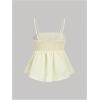 imageSOLY HUX Womens Spaghetti Strap Ruffle Hem Peplum Cami Top Jacquard CamisoleApricot Floral