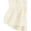 imageSOLY HUX Womens Spaghetti Strap Ruffle Hem Peplum Cami Top Jacquard CamisoleApricot Jacquard