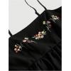 imageSOLY HUX Womens Spaghetti Strap Ruffle Hem Peplum Cami Top Jacquard CamisoleBlack Floral