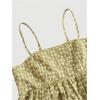 imageSOLY HUX Womens Spaghetti Strap Ruffle Hem Peplum Cami Top Jacquard CamisolePlain Army Green