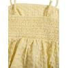 imageSOLY HUX Womens Spaghetti Strap Ruffle Hem Peplum Cami Top Jacquard CamisolePlain Yellow
