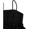imageSOLY HUX Womens Spaghetti Strap Ruffle Hem Peplum Cami Top Jacquard CamisoleSolid Black