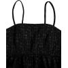 imageSOLY HUX Womens Spaghetti Strap Ruffle Hem Peplum Cami Top Jacquard CamisoleSolid Black