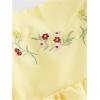 imageSOLY HUX Womens Spaghetti Strap Ruffle Hem Peplum Cami Top Jacquard CamisoleYellow Floral