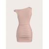 imageSOLY HUX Womens Summer Mini Dresses Off The Shoulder Ruched Bodycon Graduation Dress Sexy Going Out Party Club OutfitsLight Pink