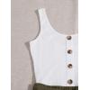 imageSOLY HUX Womens Summer Sleeveless Belted Tank Romper Short JumpsuitWhite Army Green