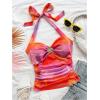 imageSOLY HUX Womens V Neck Halter Tops Open Back Y2k Ruched Floral Metal Summer Going Out Cami TopsRed Multi