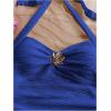 imageSOLY HUX Womens V Neck Halter Tops Open Back Y2k Ruched Floral Metal Summer Going Out Cami TopsRoyal Blue