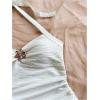 imageSOLY HUX Womens V Neck Halter Tops Open Back Y2k Ruched Floral Metal Summer Going Out Cami TopsSolid White
