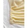 imageSOLY HUX Womens V Neck Halter Tops Open Back Y2k Ruched Floral Metal Summer Going Out Cami TopsSolid Yellow