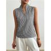 imageSOLY HUX Womens Work Outfits V Neck Sleeveless Blouses Summer Casual Tank Tops Business Office Dressy Striped ShirtsBlack Gingham