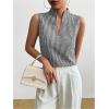 imageSOLY HUX Womens Work Outfits V Neck Sleeveless Blouses Summer Casual Tank Tops Business Office Dressy Striped ShirtsBlack Gingham