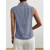 imageSOLY HUX Womens Work Outfits V Neck Sleeveless Blouses Summer Casual Tank Tops Business Office Dressy Striped ShirtsBlack Plaid