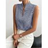 imageSOLY HUX Womens Work Outfits V Neck Sleeveless Blouses Summer Casual Tank Tops Business Office Dressy Striped ShirtsBlack Plaid