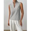 imageSOLY HUX Womens Work Outfits V Neck Sleeveless Blouses Summer Casual Tank Tops Business Office Dressy Striped ShirtsBlack and White