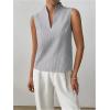imageSOLY HUX Womens Work Outfits V Neck Sleeveless Blouses Summer Casual Tank Tops Business Office Dressy Striped ShirtsBlue White Striped