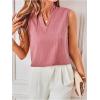 imageSOLY HUX Womens Work Outfits V Neck Sleeveless Blouses Summer Casual Tank Tops Business Office Dressy Striped ShirtsDusty Pink