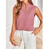 imageSOLY HUX Womens Work Outfits V Neck Sleeveless Blouses Summer Casual Tank Tops Business Office Dressy Striped ShirtsDusty Pink