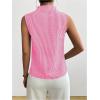 imageSOLY HUX Womens Work Outfits V Neck Sleeveless Blouses Summer Casual Tank Tops Business Office Dressy Striped ShirtsHot Pink Gingham
