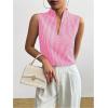 imageSOLY HUX Womens Work Outfits V Neck Sleeveless Blouses Summer Casual Tank Tops Business Office Dressy Striped ShirtsHot Pink Gingham