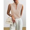 imageSOLY HUX Womens Work Outfits V Neck Sleeveless Blouses Summer Casual Tank Tops Business Office Dressy Striped ShirtsKhaki Gingham