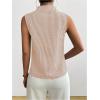 imageSOLY HUX Womens Work Outfits V Neck Sleeveless Blouses Summer Casual Tank Tops Business Office Dressy Striped ShirtsKhaki Gingham