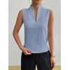 imageSOLY HUX Womens Work Outfits V Neck Sleeveless Blouses Summer Casual Tank Tops Business Office Dressy Striped ShirtsLight Blue