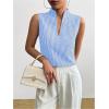 imageSOLY HUX Womens Work Outfits V Neck Sleeveless Blouses Summer Casual Tank Tops Business Office Dressy Striped ShirtsLight Blue Gingham