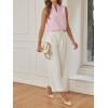 imageSOLY HUX Womens Work Outfits V Neck Sleeveless Blouses Summer Casual Tank Tops Business Office Dressy Striped ShirtsPink Striped